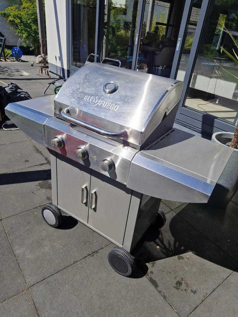 El Fuego Gasbarbecue - Roestvrij staal, Tuin en Terras, Gasbarbecues, Ophalen, Gebruikt, El Fuego