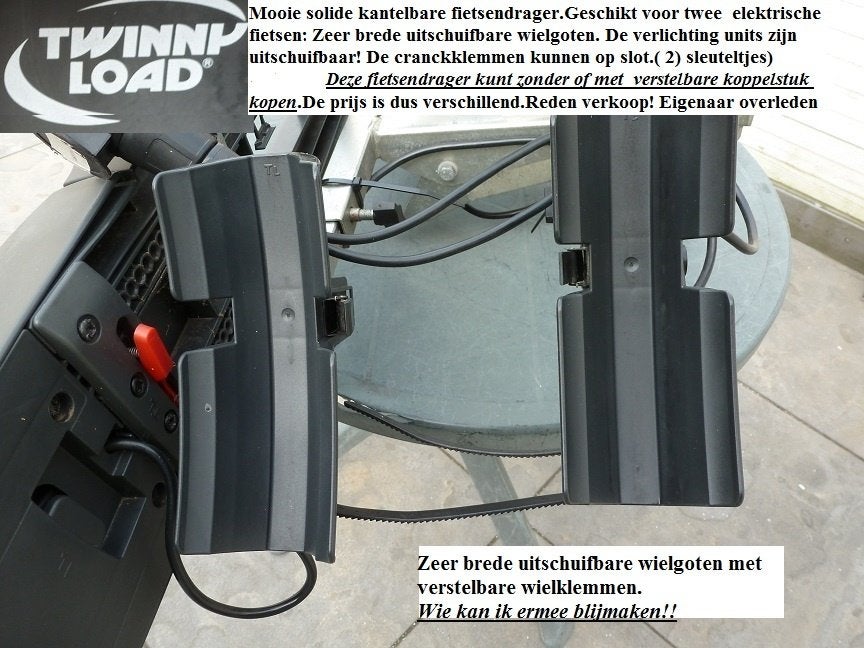 Foto 3 van Twinnyload.Kantelbare fietsendrager.Traditional.CK.Elektrisc