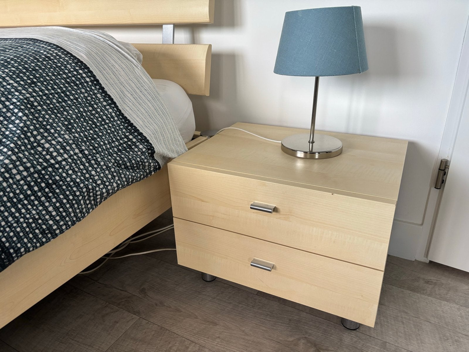 2-persoonsbed (1.80 x 2.00) met nachtkastjes en Auping bodem, Huis en Inrichting, Ophalen, Overige kleuren, Tweepersoons, 180 cm