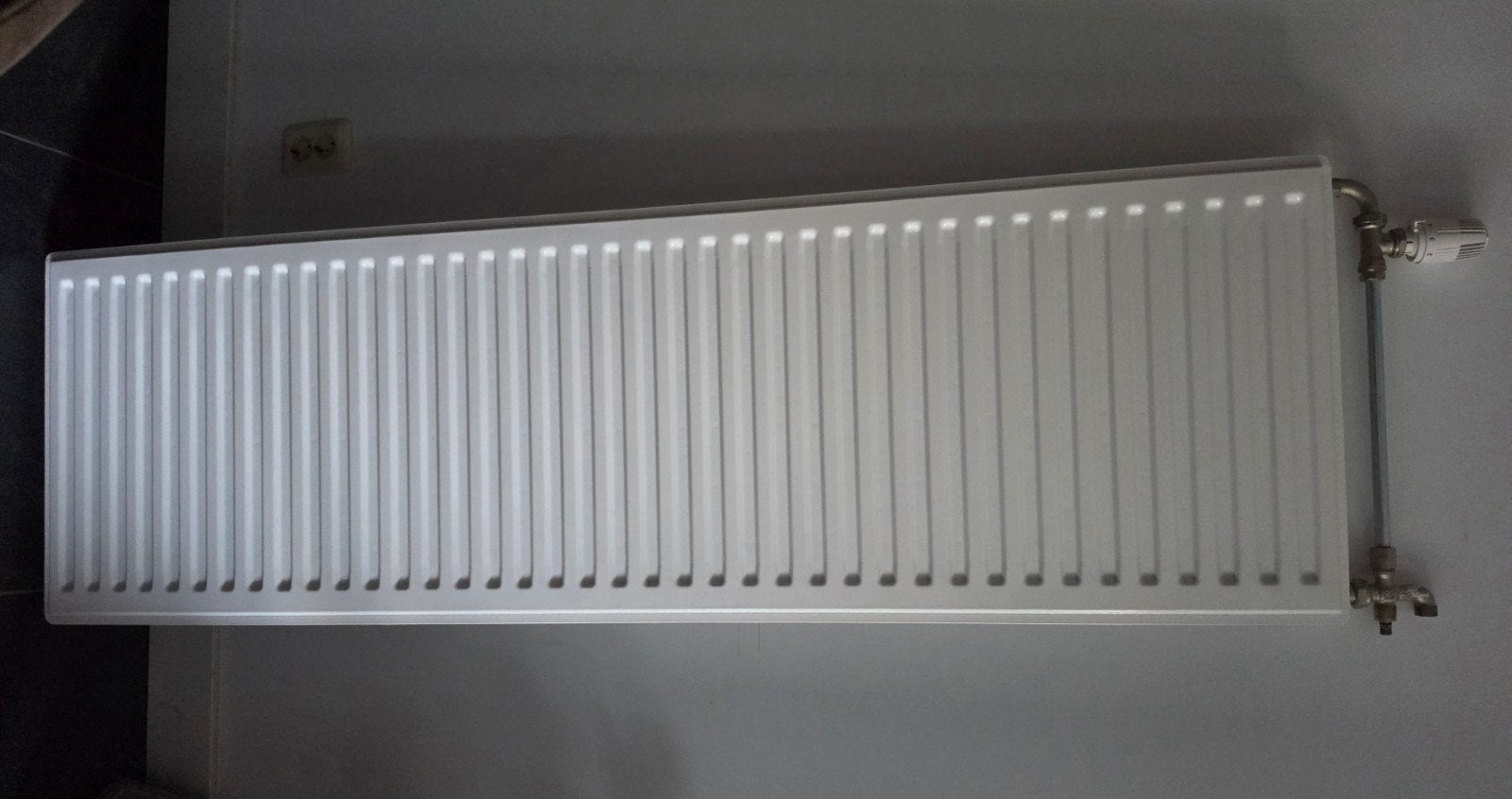 Radiator 50x162 cm met thermostaatkraan, Doe-het-zelf en Verbouw, Verwarming en Radiatoren, Ophalen, 30 tot 80 cm, Radiator, 150 cm of meer
