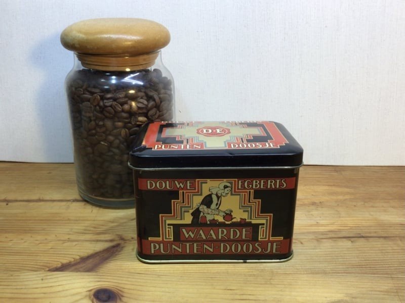 Douwe Egberts waarde punten blikje, Ophalen of Verzenden, Koffie of Thee, Zegels, Bonnen of Punten