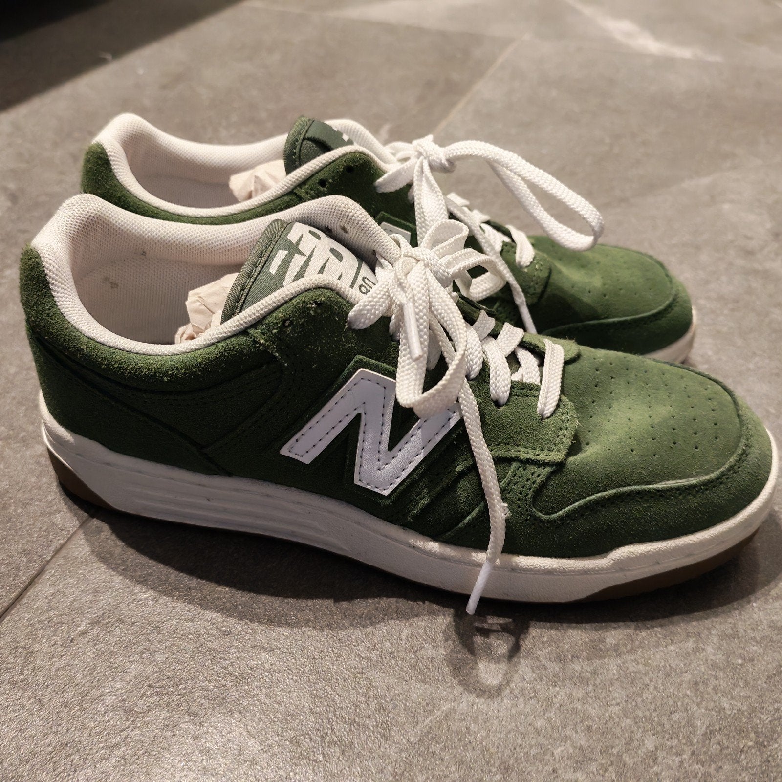 New Balance 480 Sneakers - Groen Suede, New Balance, Ophalen of Verzenden, Groen, Sneakers of Gympen