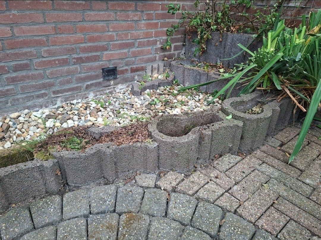 Gebruikte betonnen borderblokken voor tuin of pad, Tuin en Terras, Gebruikt, Ophalen of Verzenden, Minder dan 25 cm, Border