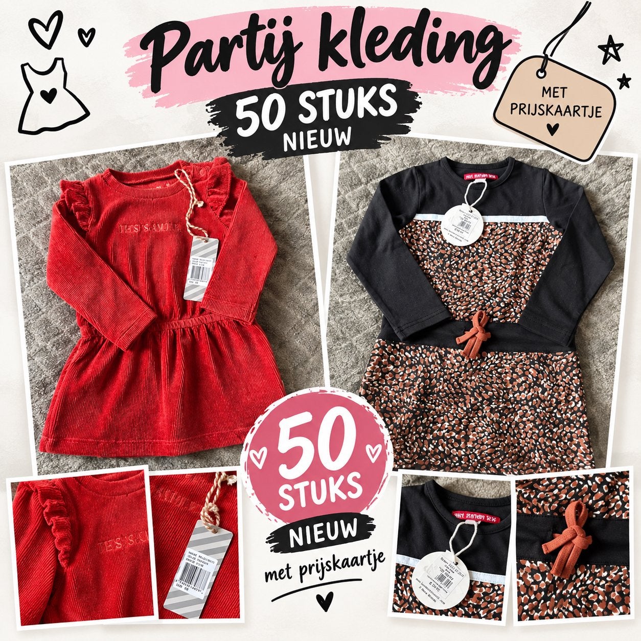 Partij Kinderkleding - 50 Stuks Nieuw met Prijskaartje, Kinderen en Baby's, Ophalen of Verzenden, Nieuw, Jongen of Meisje