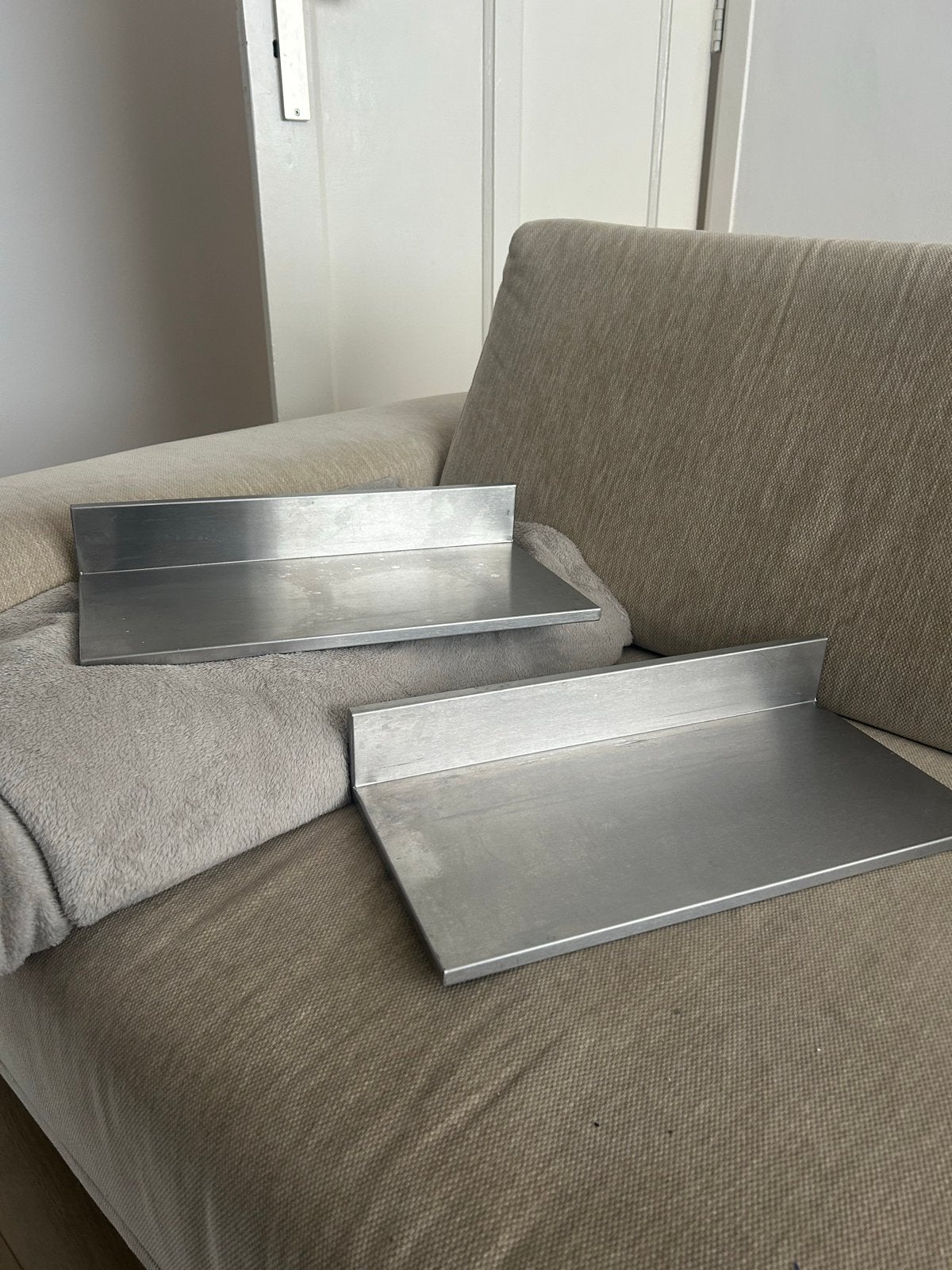 IKEA Linhamn RVS plank (40x19) (Chrome), Ophalen, Gebruikt, Zilver, Metaal