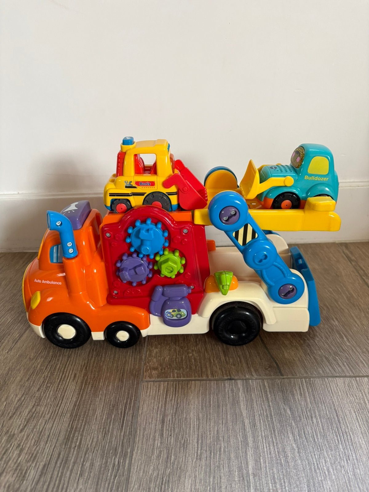 VTech Toet Toet Auto's Takelwagen met voertuigen, Ophalen of Verzenden, Gebruikt