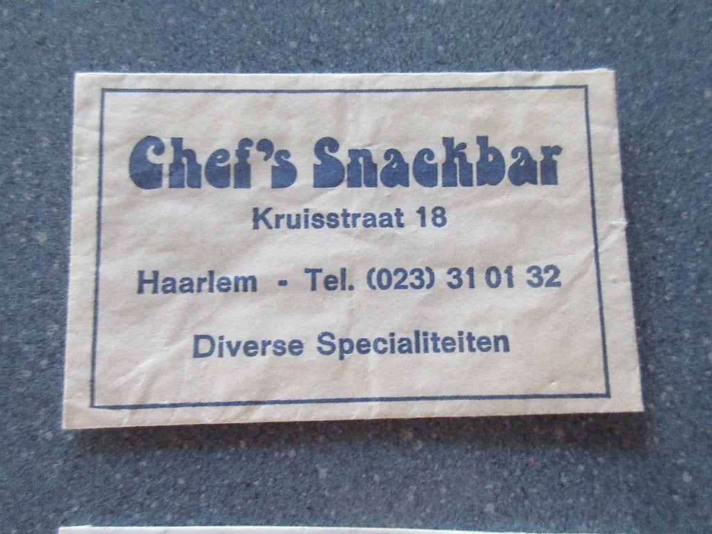 Haarlem, Chef's Snackbar, Verzenden, Nederland