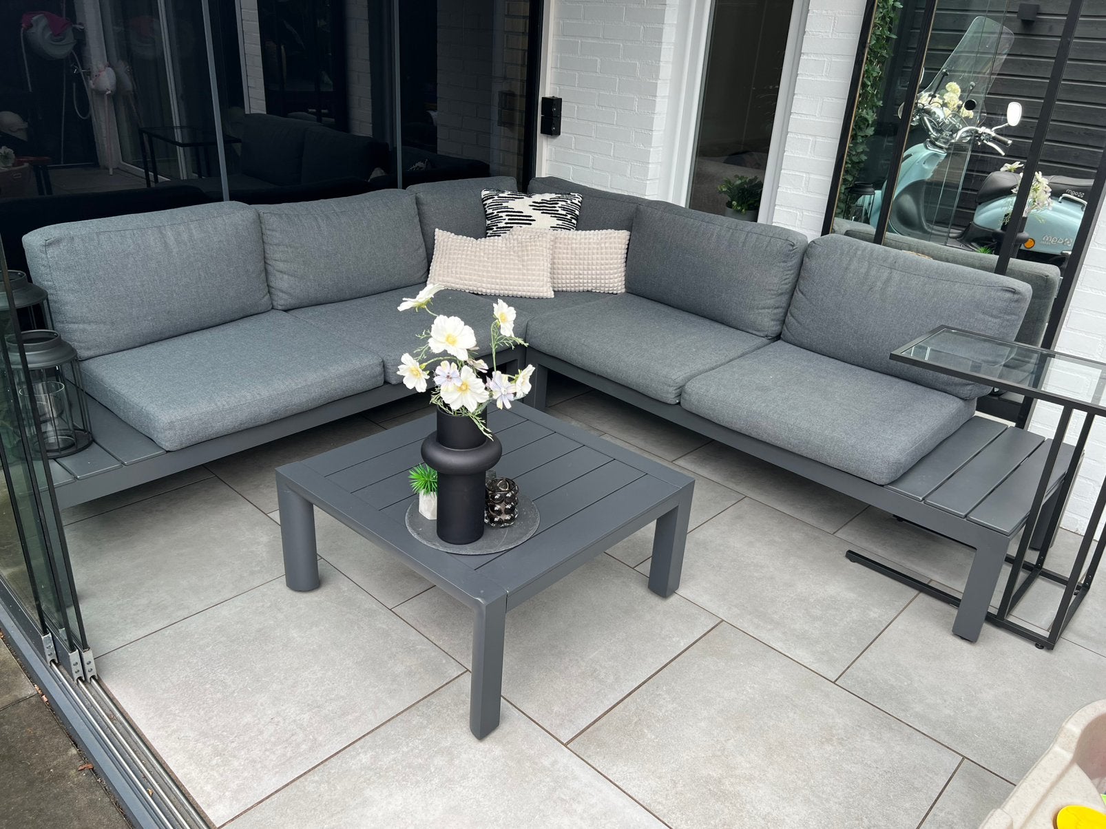 Garden Impessions - loungeset mystric grey, Ophalen, 5 zitplaatsen, Aluminium, Zo goed als nieuw