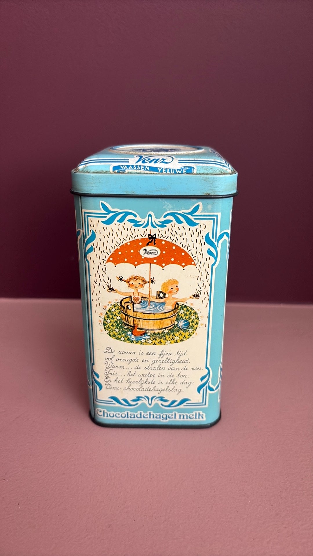 Vintage Venz Hagelslag Blik - Vaassen Veluwe, Ophalen of Verzenden, Gebruikt, Overige, Overige merken