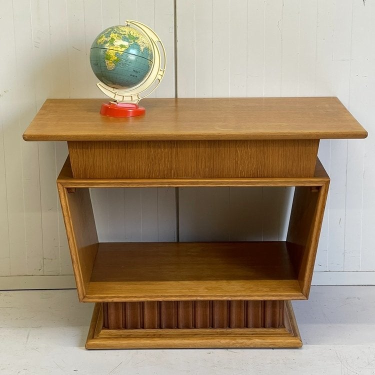 Midcentury vintage audiokastje/naaikastje/make-up tafel j`60, Ophalen, Gebruikt, Onbekend, Onbekend