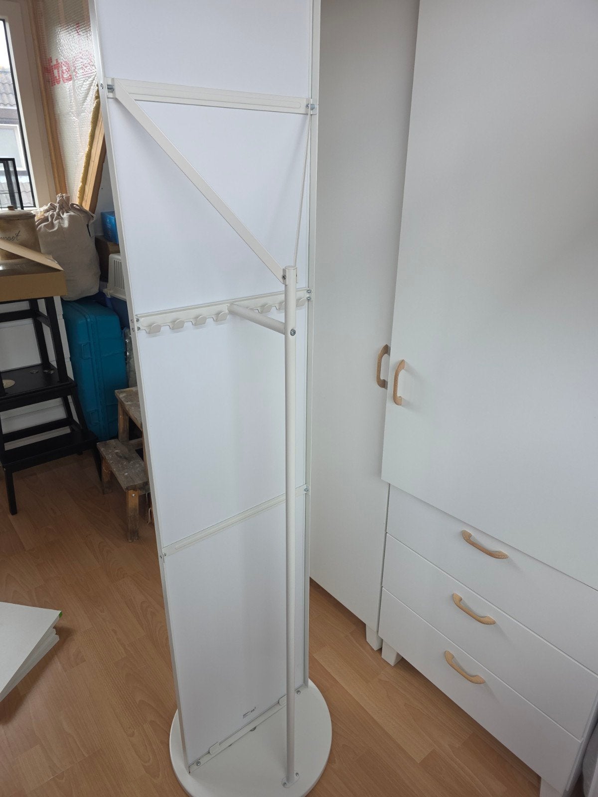 Ikea sta spiegel wit draaiend, Antiek en Kunst, Ophalen, Rechthoekig