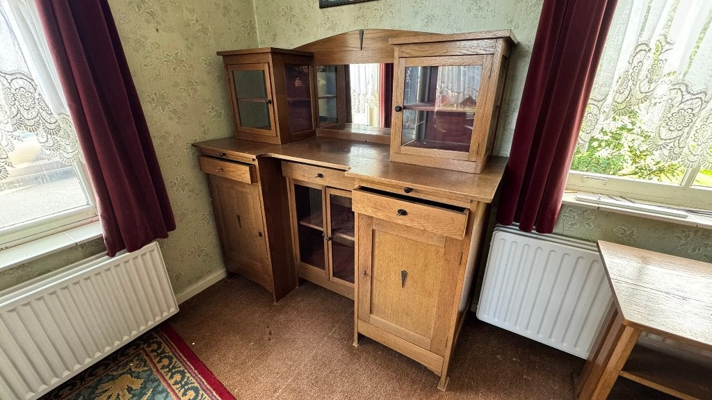 Antiek Eiken Spiegelbuffet / Dressoir Amsterd Sch / Art Deco, Ophalen