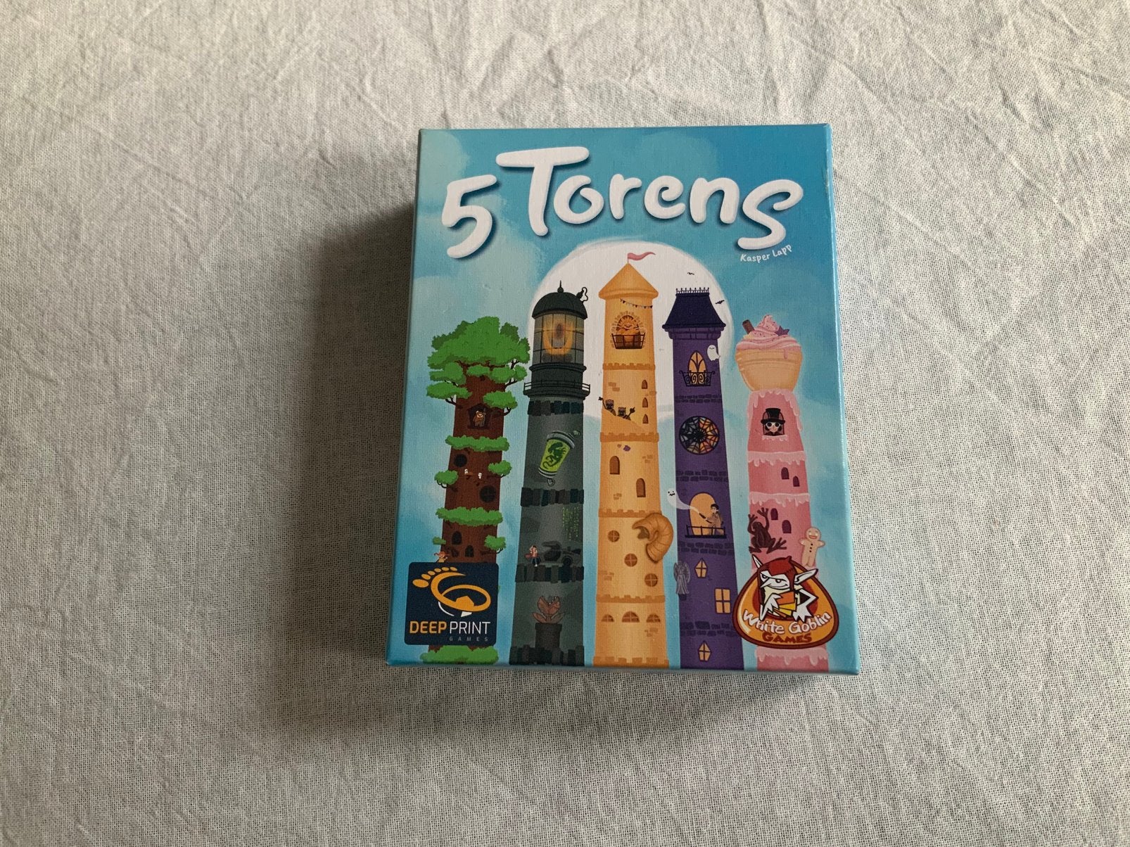 5 Torens, Een of twee spelers, Ophalen of Verzenden, Gebruikt, White Goblin Games