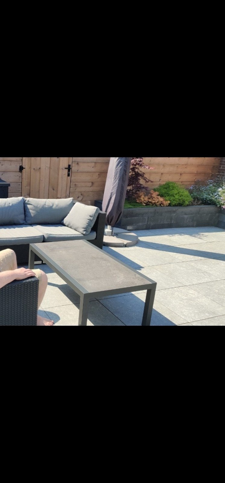 Salon tafel tuin, Ophalen, Rechthoekig