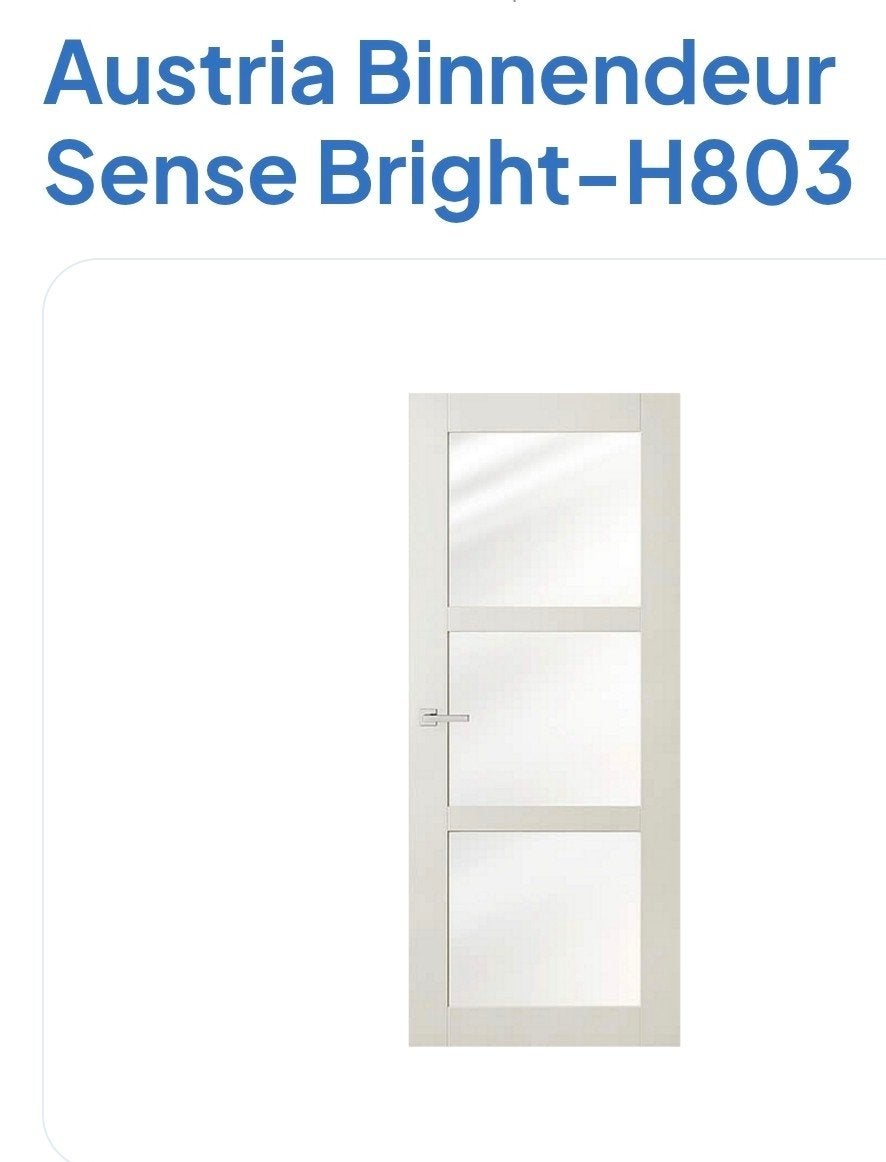Austria opdekdeur Sense Bright-H803 83x211,5 rechts, Ophalen, 80 tot 100 cm, Binnendeur, Nieuw