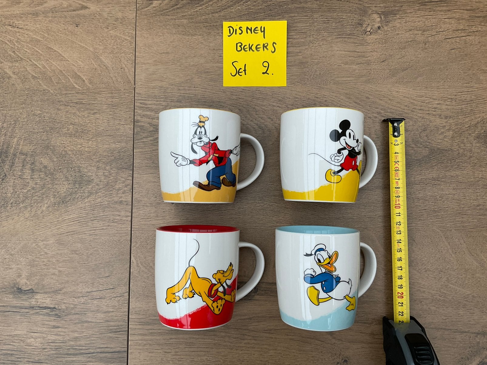 4 nieuwe Disney bekers mokken Mickey Mouse, Goofy Pluto, Ophalen, Mickey Mouse, Nieuw, Servies