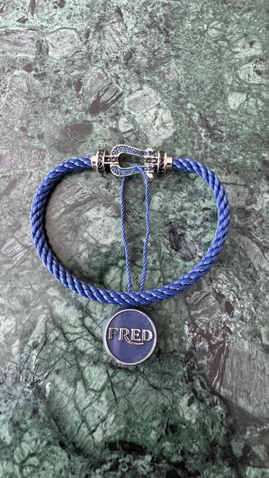 Fred Force 10 armband donkerblauw 20 cm nieuw, Ophalen of Verzenden, Zo goed als nieuw, Blauw, Zilver