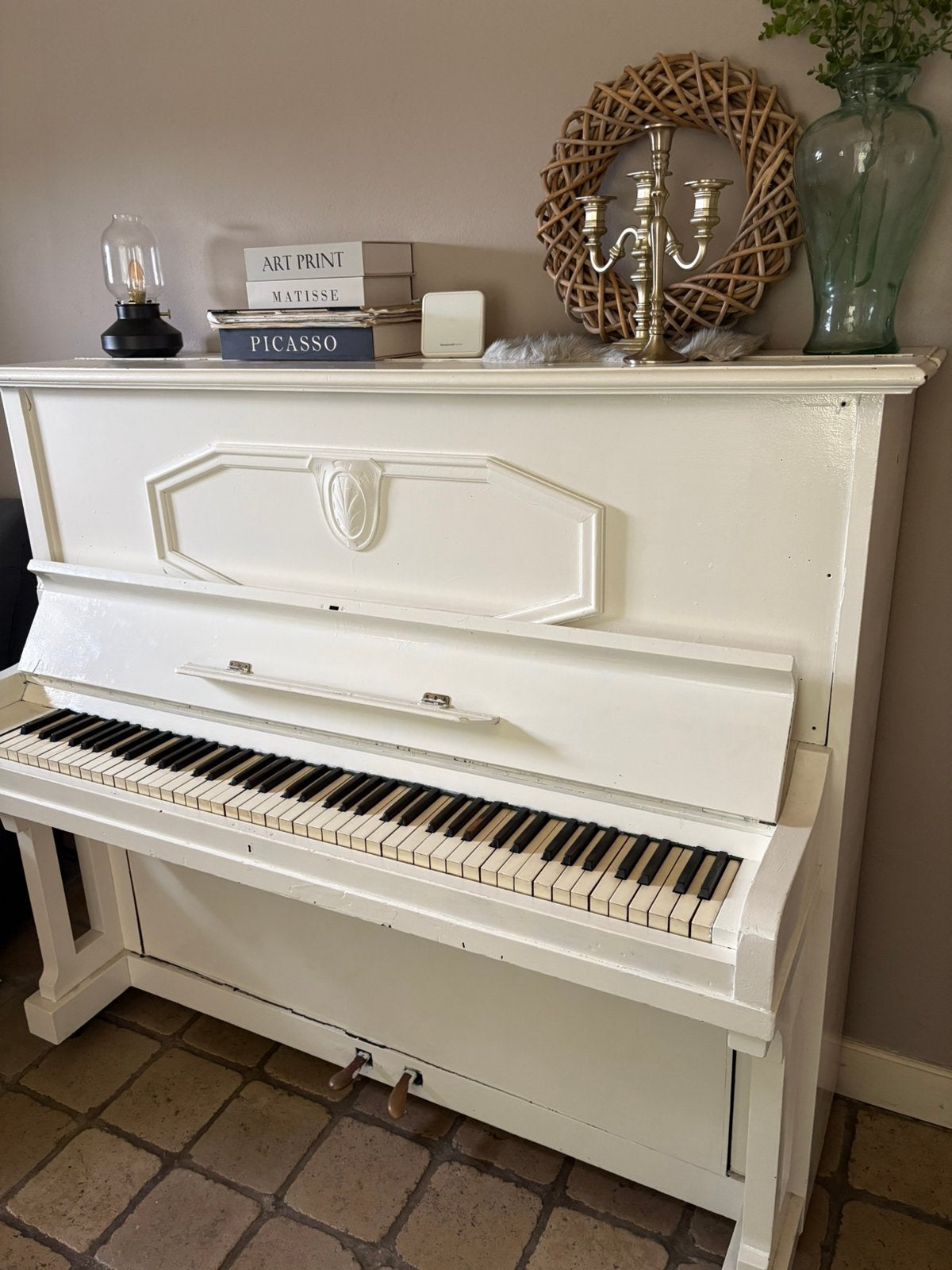 Leuke piano, Ophalen, Gebruikt, Wit, Piano