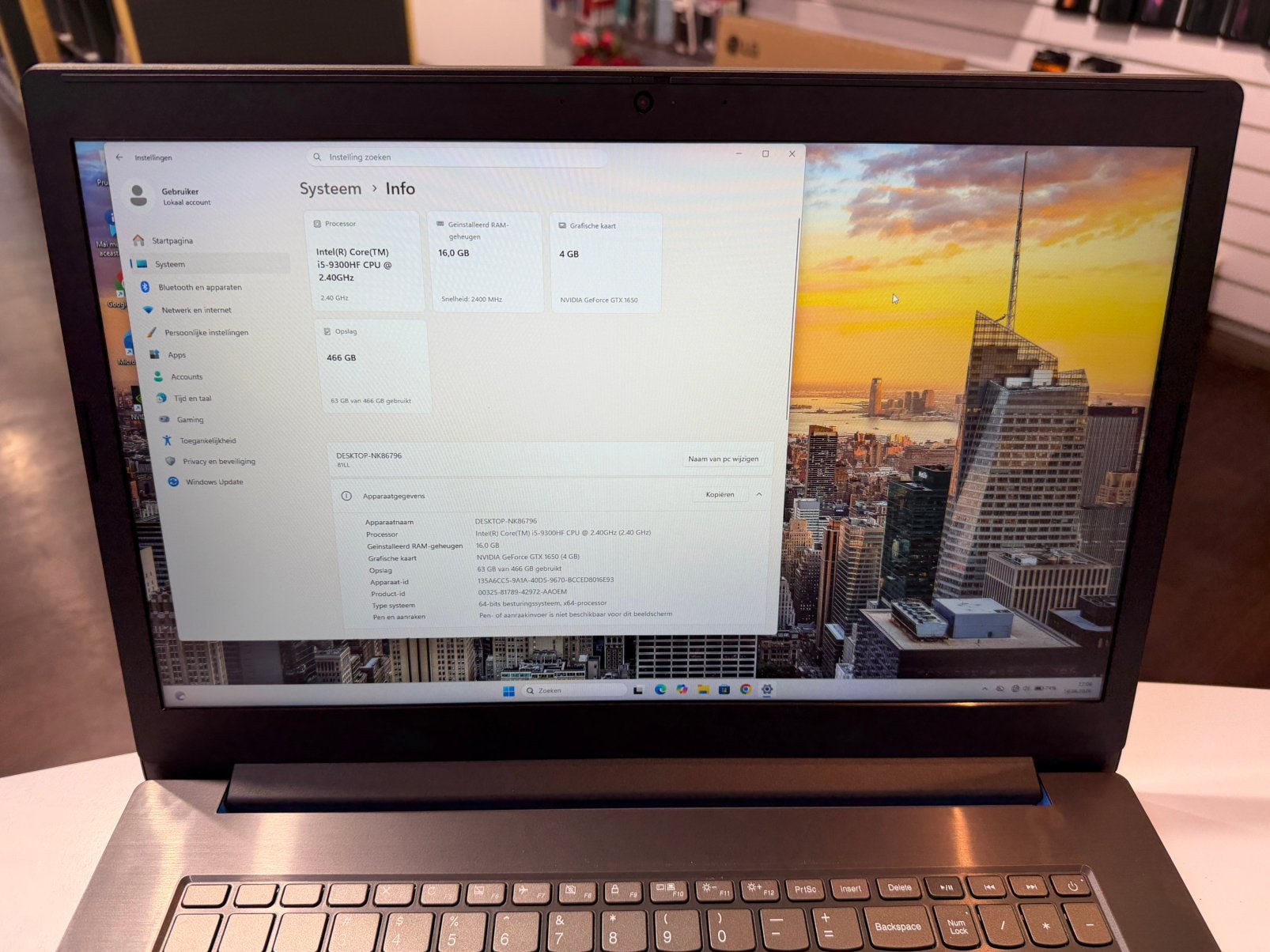 Lenovo 81LL 16GBRam i5 GTX 1650 512SSD, Ophalen of Verzenden, 15 inch, 2 tot 3 Ghz