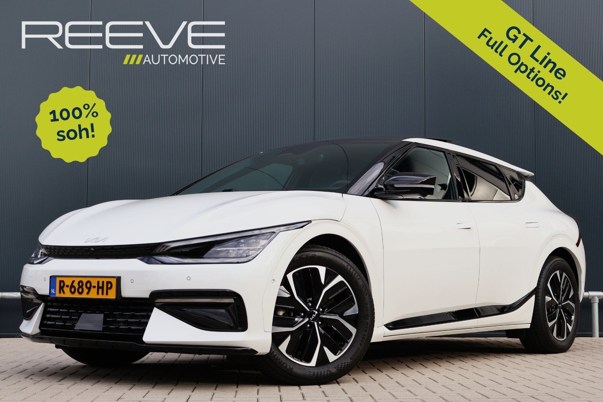 Kia Ev6 GT-Line 77.4 kWh 100% soh! | | Head-up | Pano | 360, Auto's, Automaat, Achterwielaandrijving, Gebruikt, Zwart