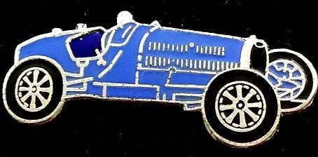 Bugatti model 35 pin- blauw emaille, Verzenden, Nieuw, Transport, Speldje of Pin
