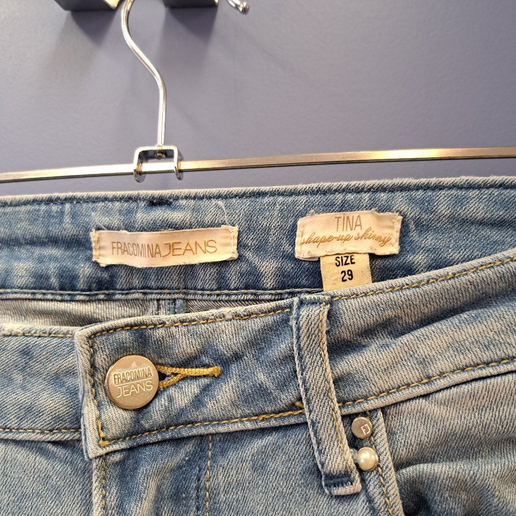 Fracomina Tina shape up skinny jeans + pareltjes 29 S 42893, Kleding | Dames, Fracomina, Blauw, ., Ophalen of Verzenden