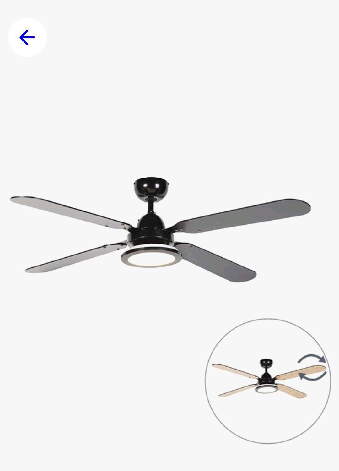 Plafond ventilator met afstandsbediening, Witgoed en Apparatuur, Ventilatoren, Ophalen, Ventilator met afstandsbediening, Gebruikt