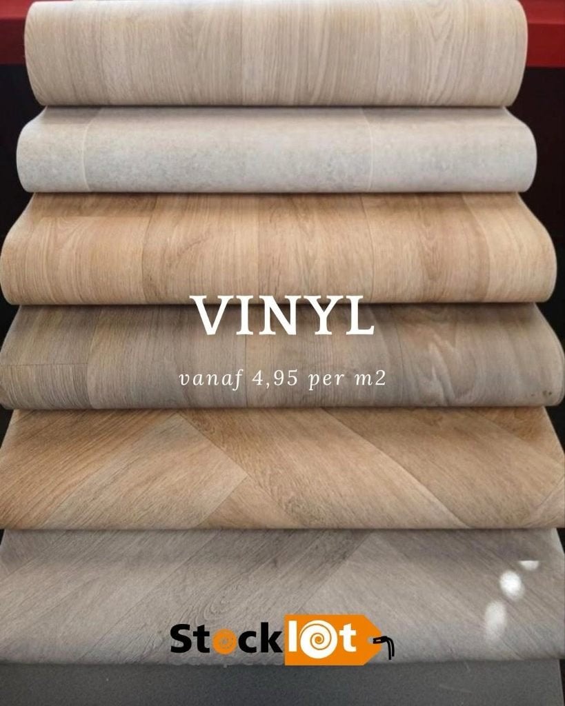 Vinyl vloeren vanaf €4,95 p/m² - Direct leverbaar!, Huis en Inrichting, Stoffering | Vloerbedekking, 75 m² of meer, Nieuw, Geel