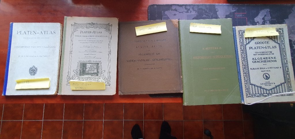 2 x geschiedenis atlas en 2 x kaarten atlas ruim 100 jaar!, Gelezen, 19e eeuw, Overige gebieden, Diverse auteurs