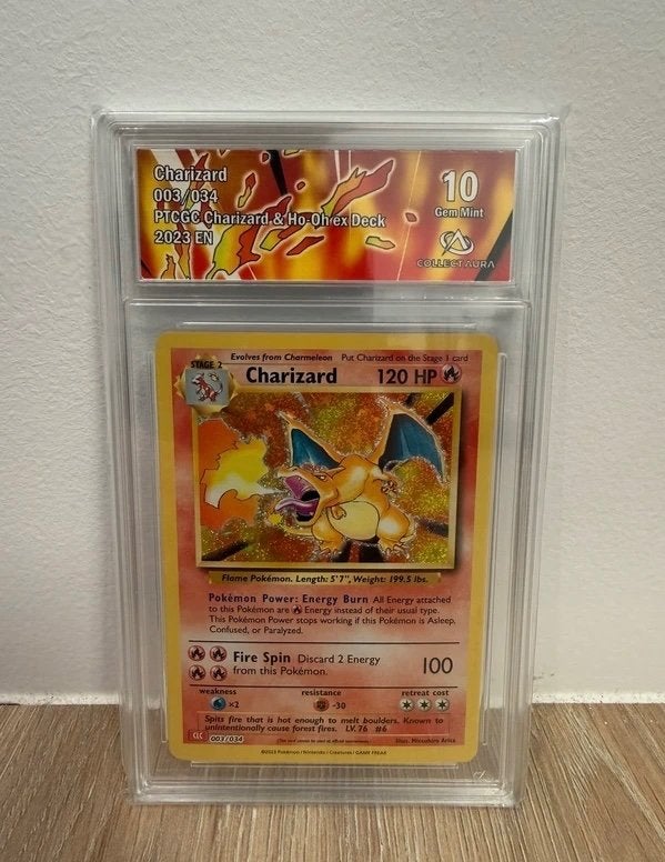 Charizard 10 GM conditie, Ophalen of Verzenden, Nieuw, Losse kaart