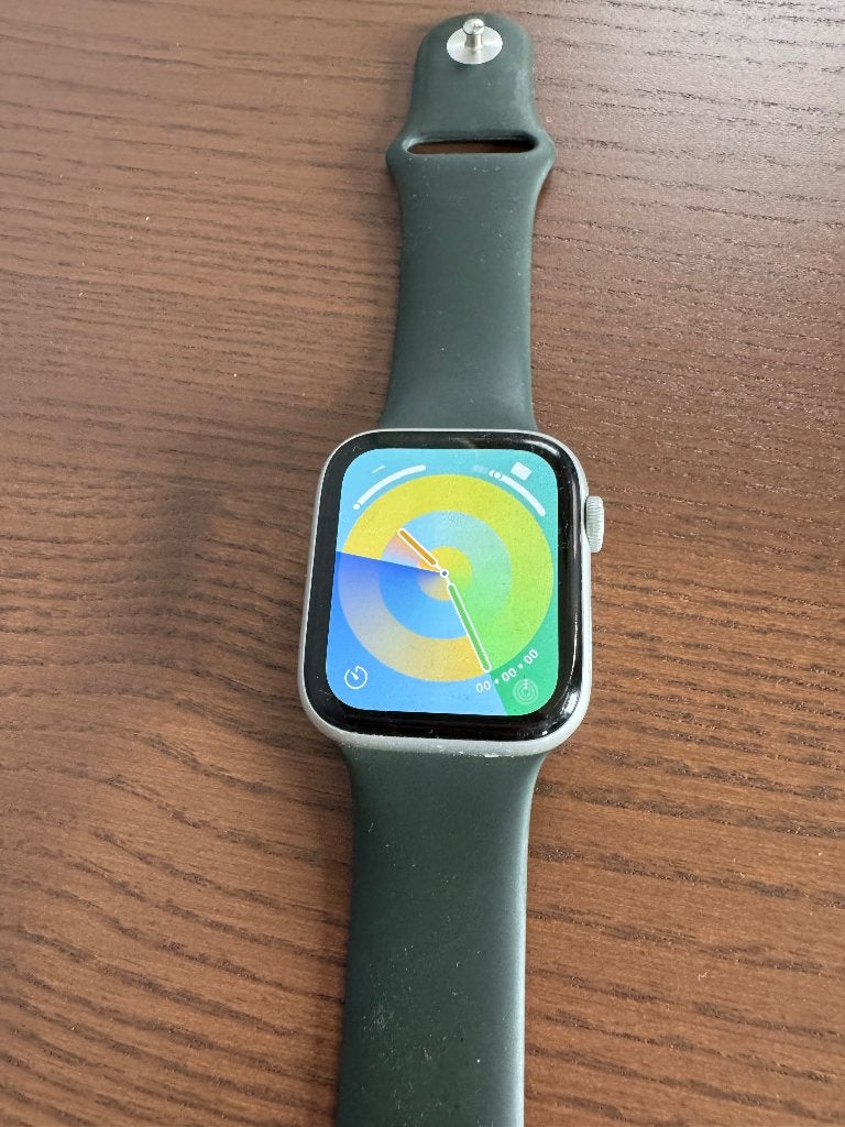 Apple Watch series 5 / 44mm / Zilver, Sieraden, Tassen en Uiterlijk, Smartwatches, Ophalen of Verzenden, Blauw, IOS