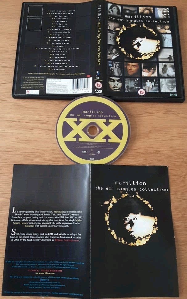 Marillion-The EMI Singles Collection DVD Fish & Steve vocals, Ophalen of Verzenden, Gebruikt, Bonusmateriaal