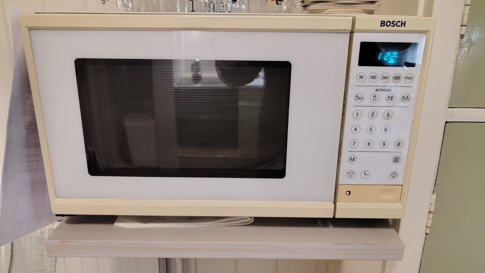Bosch Magnetron - Wit - Gebruikt, Witgoed en Apparatuur, Ophalen, Gebruikt, Magnetron, 45 tot 60 cm