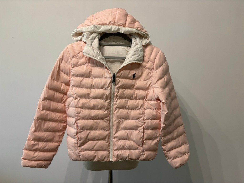 Polo Ralph Lauren Reversible Jas | Roze/Wit | Maat 140-152, Nieuw, Ralph Lauren, Ralph Lauren, Ralph Lauren