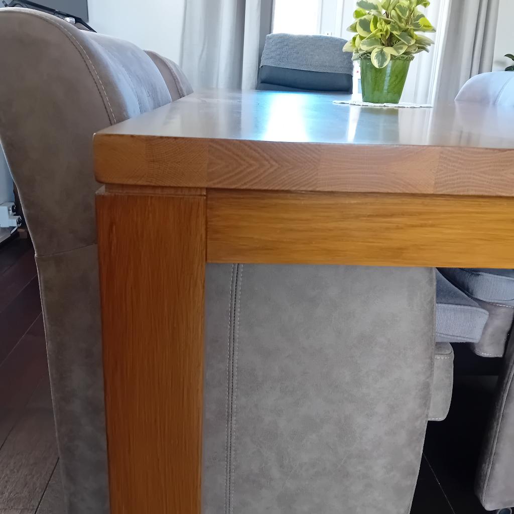 Eettafel, Ophalen, Eikenhout, 200 cm of meer, 50 tot 100 cm
