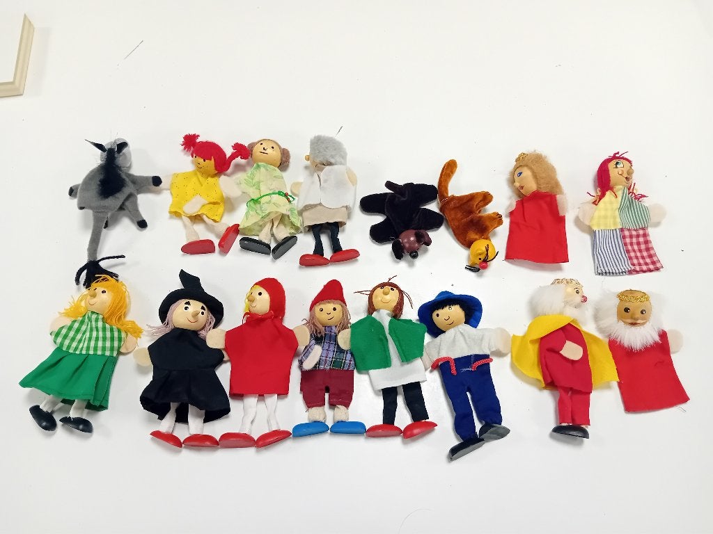 Vintage Little Red Riding Hood vingerpopjes, Ophalen, Zo goed als nieuw