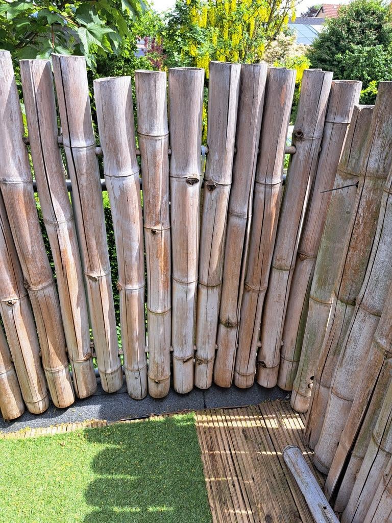 9 zelfgemaakte bamboe schermen , lees omschrijving, Ophalen, Minder dan 3 meter, Hout, 1 tot 2 meter