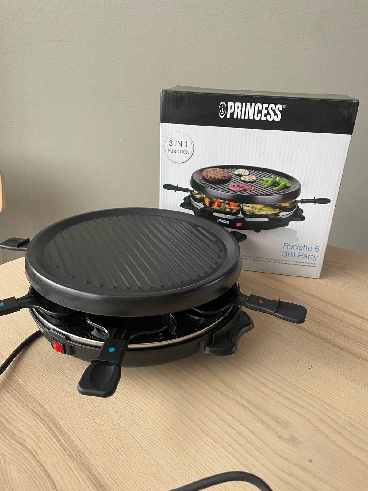 gourmetstel Princess, Witgoed en Apparatuur, Gourmetstellen, Ophalen, Zo goed als nieuw, 4 t/m 7 personen