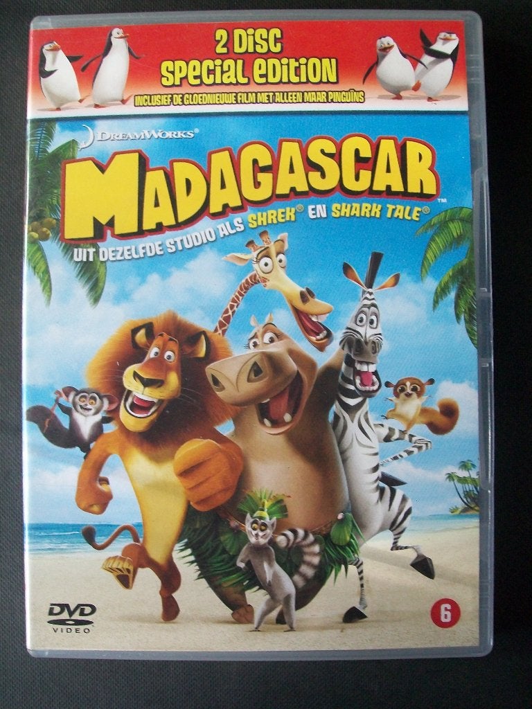 MADAGASCAR deel 1 (2-disc) (2005) in nieuwstaat, Tekenfilm, Verzenden, Amerikaans, Nederlands