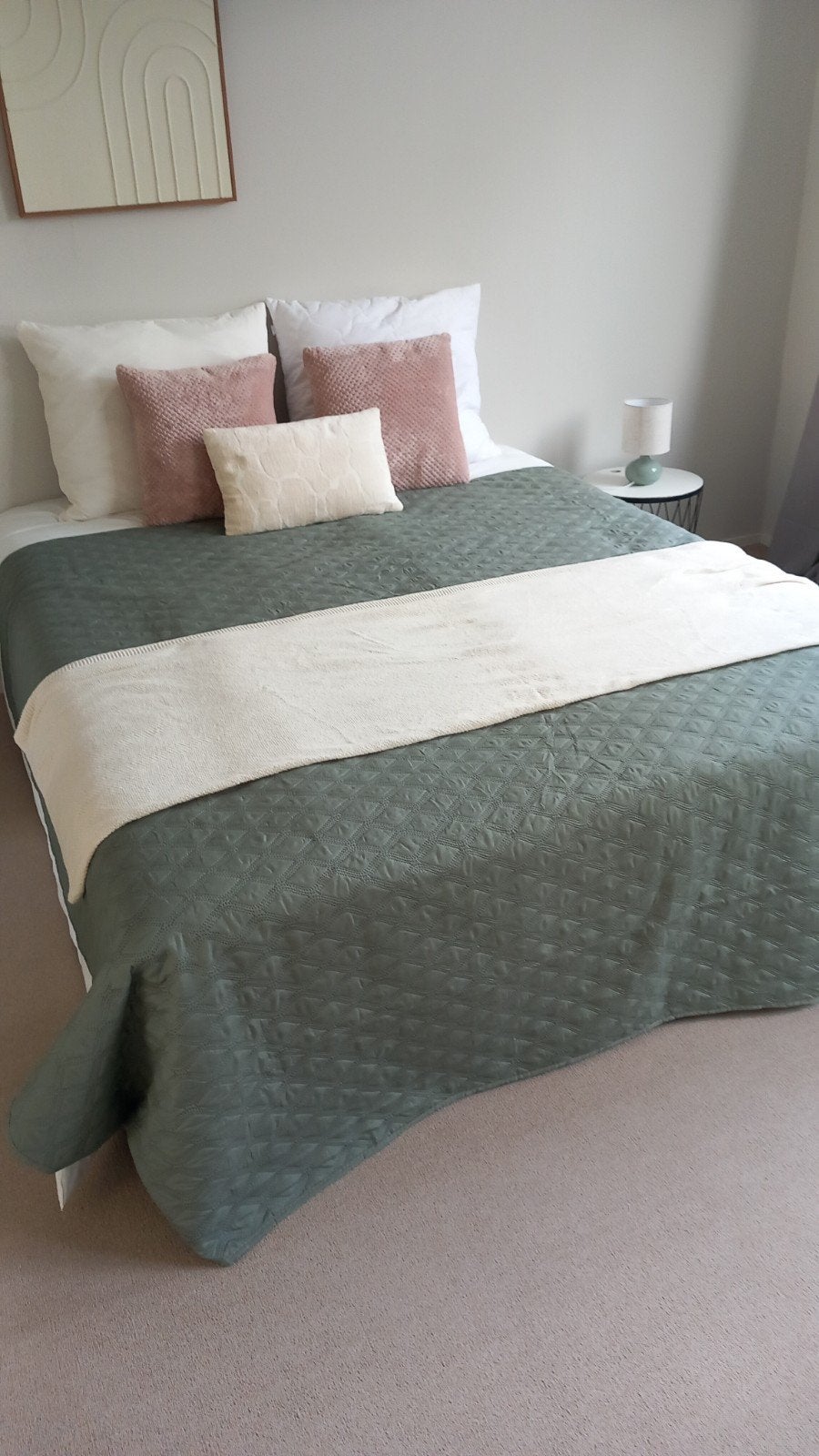 Groene Plaid 216x240cm - Zo goed als nieuw, Ophalen, 216 cm, Zo goed als nieuw, 240 cm
