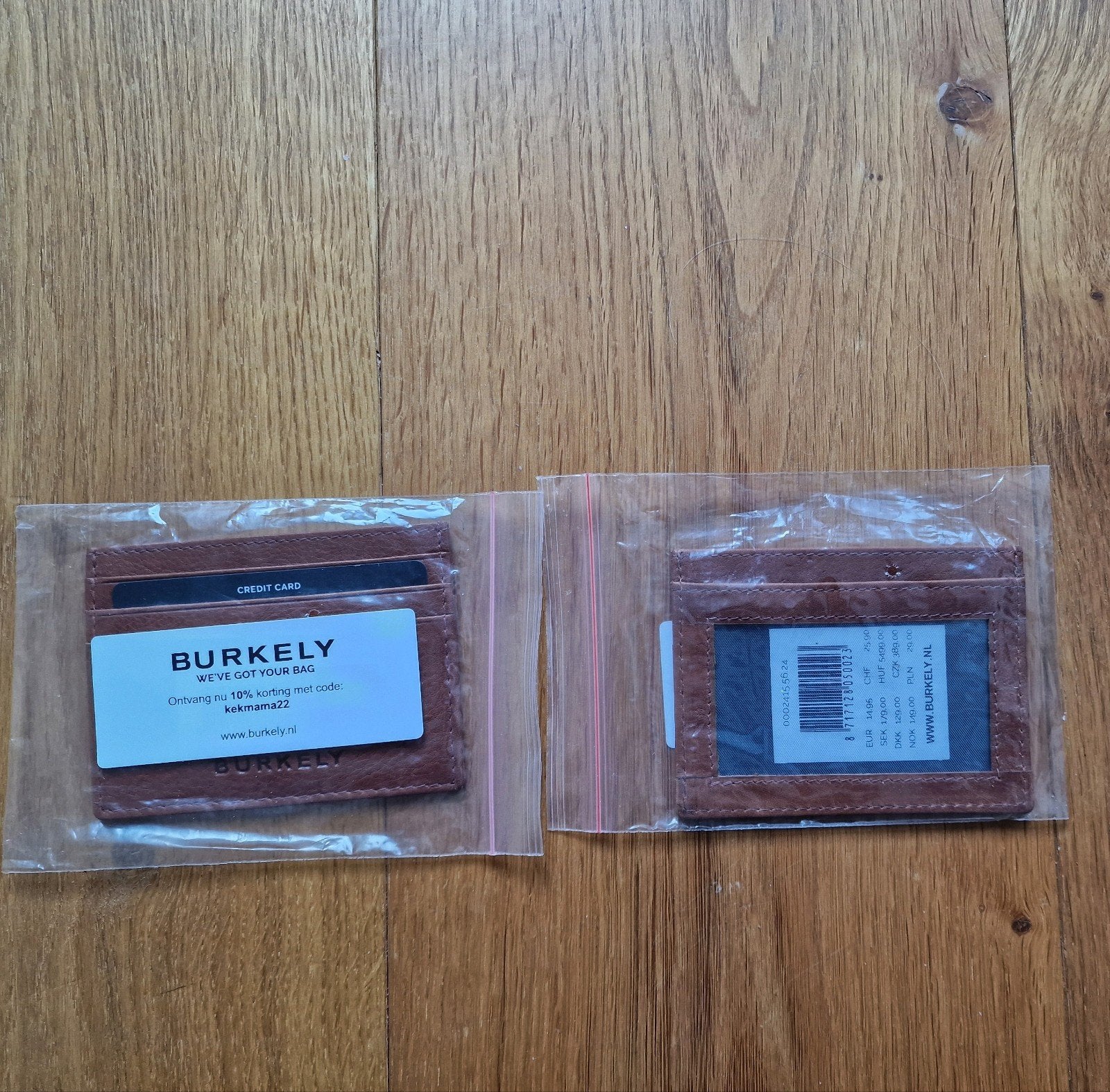 Nieuw! Burkely creditcardhouder passenhouder cognac leer., Overige merken, Bruin, Nieuw, Ophalen of Verzenden
