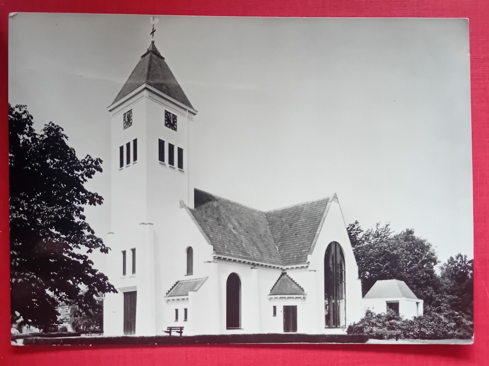 Oude ansichtkaart kerk Halsteren, Ophalen of Verzenden, 1940 tot 1960, Ongelopen