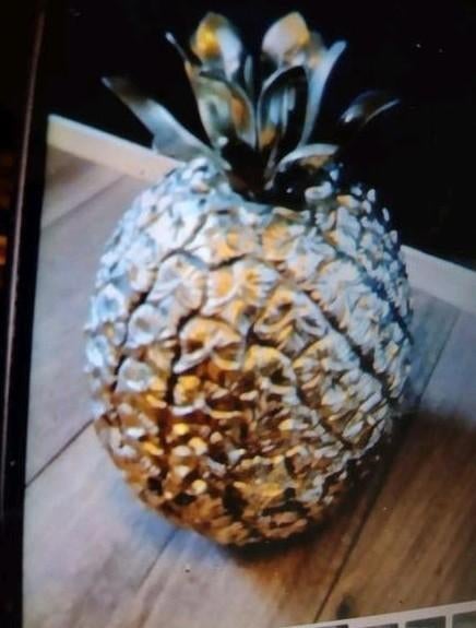 Decoratieve Ananas - Goudkleurig, Ophalen, Zo goed als nieuw, Goud, Metaal