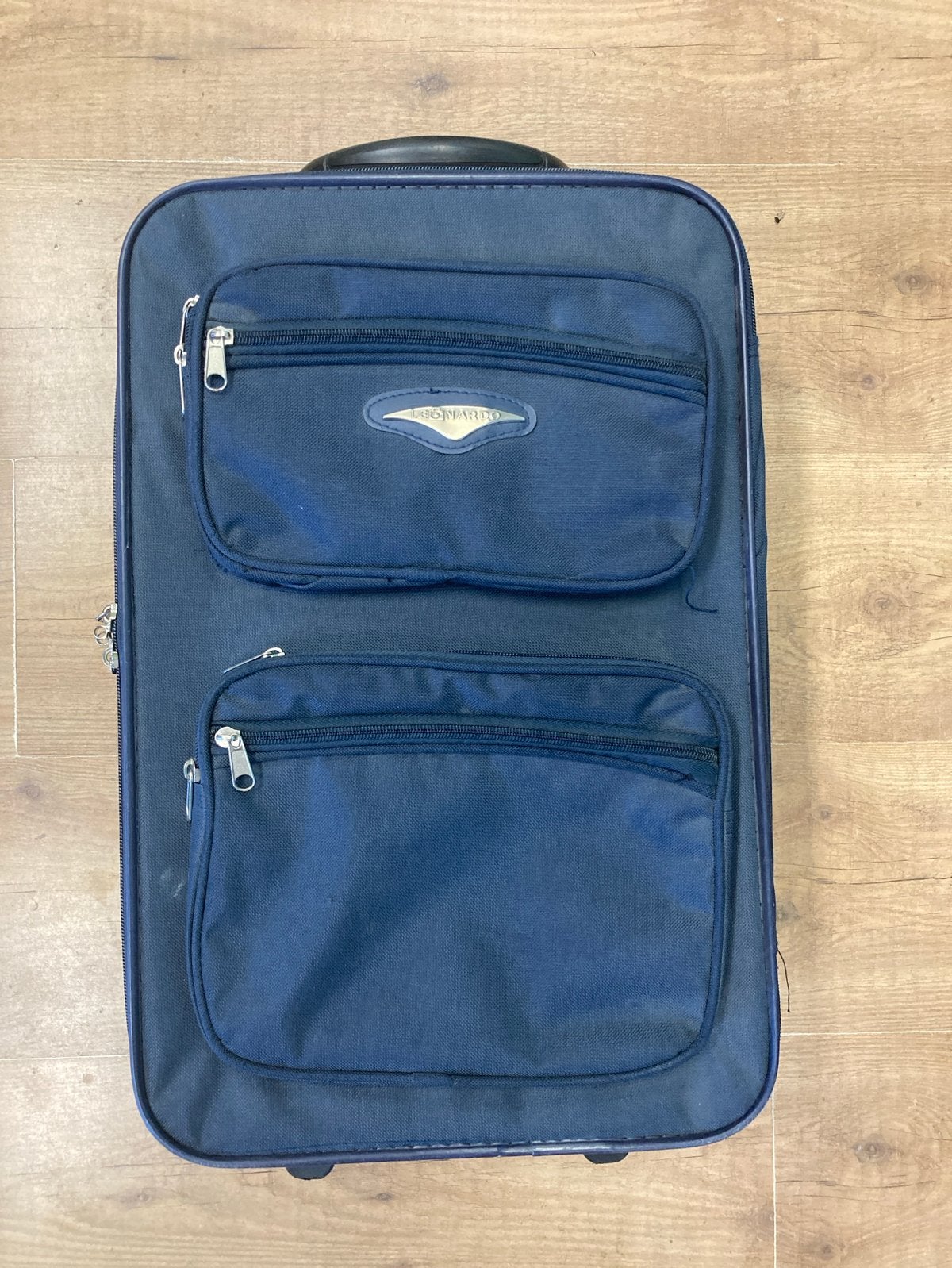 Blauwe Leonardo Reiskoffer 50x33x19 cm - Handbagage formaat, Ophalen, 40 tot 60 cm, 30 cm of meer, Gebruikt
