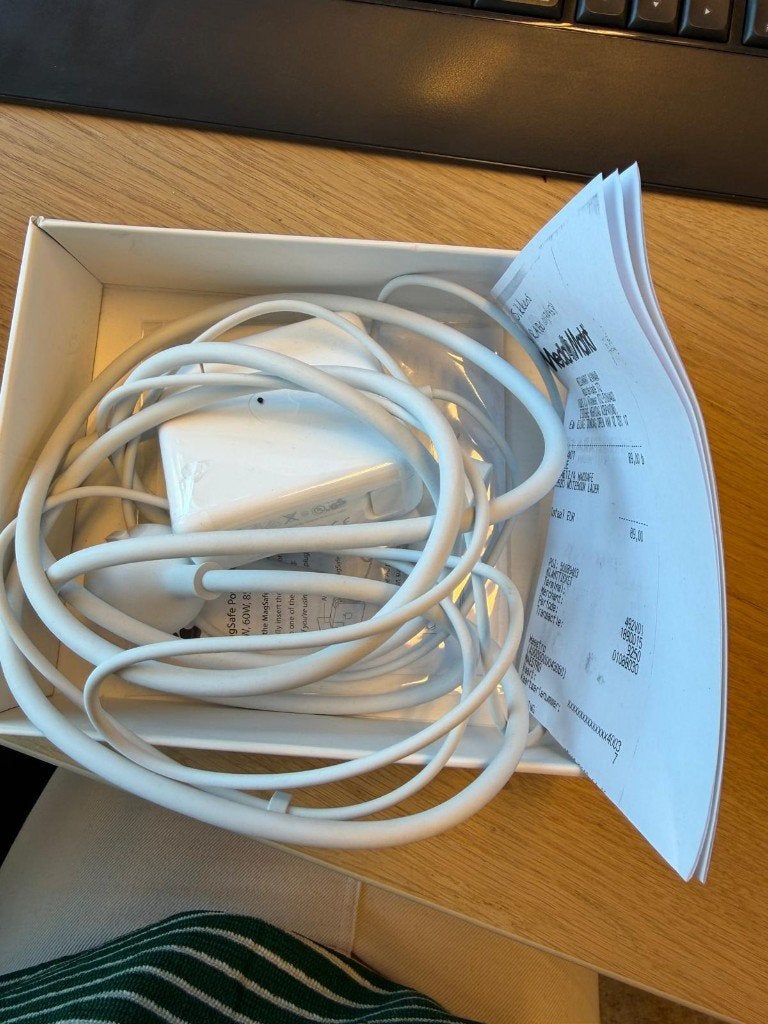 60W MagSafe Power Adapter Apple, Computers en Software, Laptop-opladers, Ophalen, Nieuw, Apple