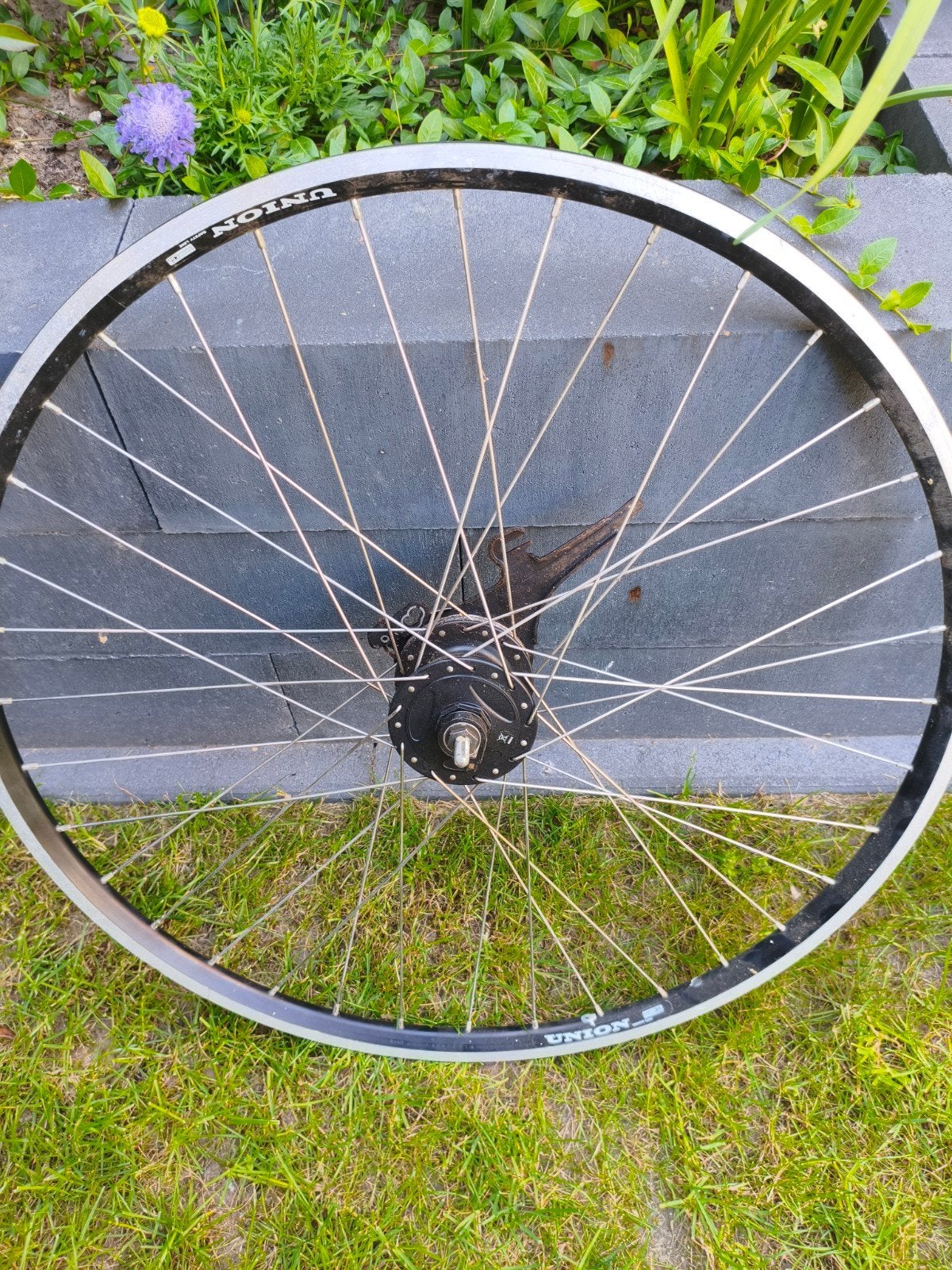 Shimano Naafdynamo Voorwiel 28 inch - Union Velg, Fietsen en Brommers, Fietsonderdelen, Toerfiets, Zo goed als nieuw, Aluminium
