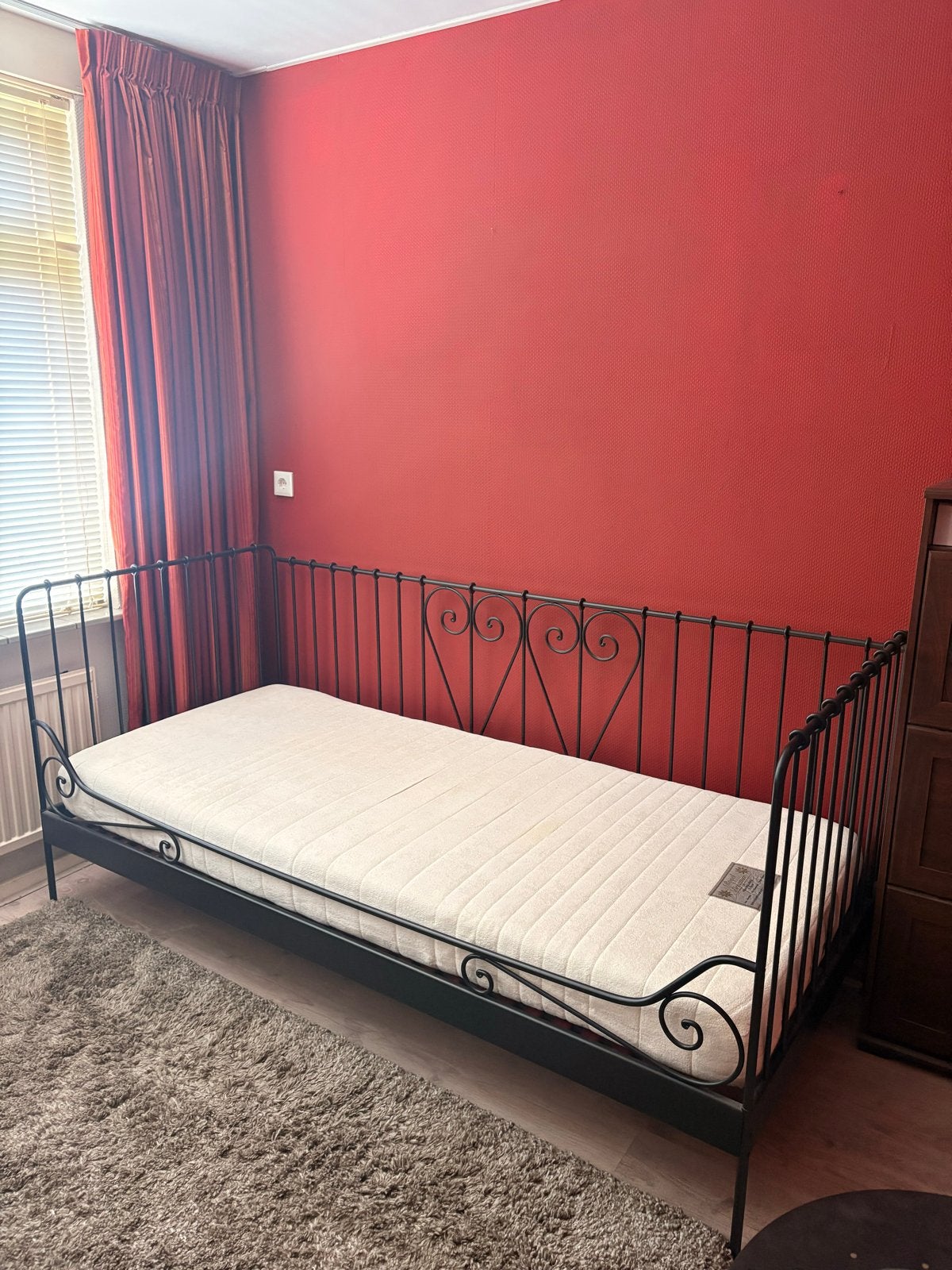 Ikea Meldal bed/slaapbank eventueel met bijpassend tafeltje, Huis en Inrichting, Slaapkamer | Bedden, Ophalen, Gebruikt, 90 cm