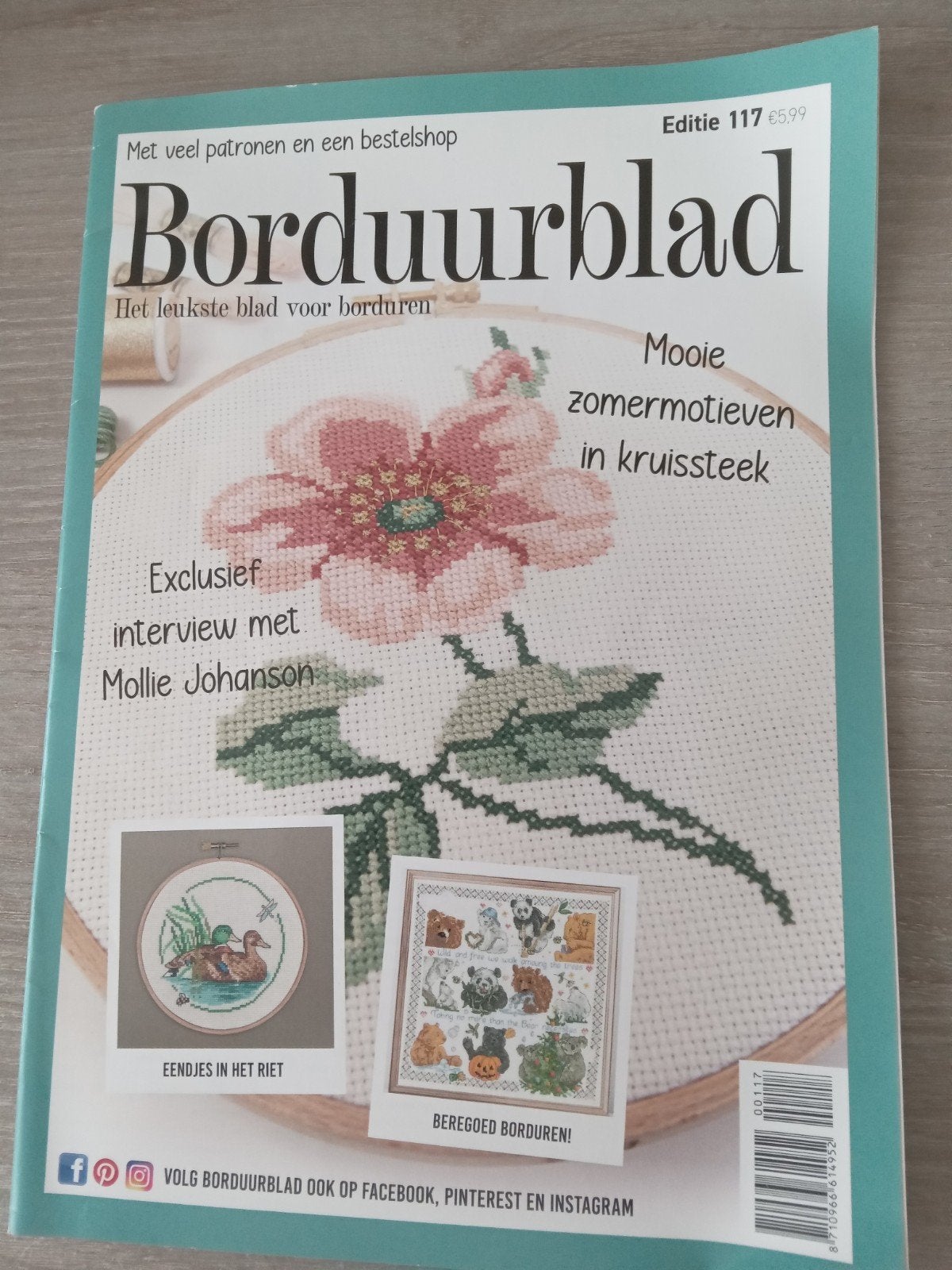 Borduurblad Editie 117 - Zomermotieven & Interview, Ophalen of Verzenden, Patroon