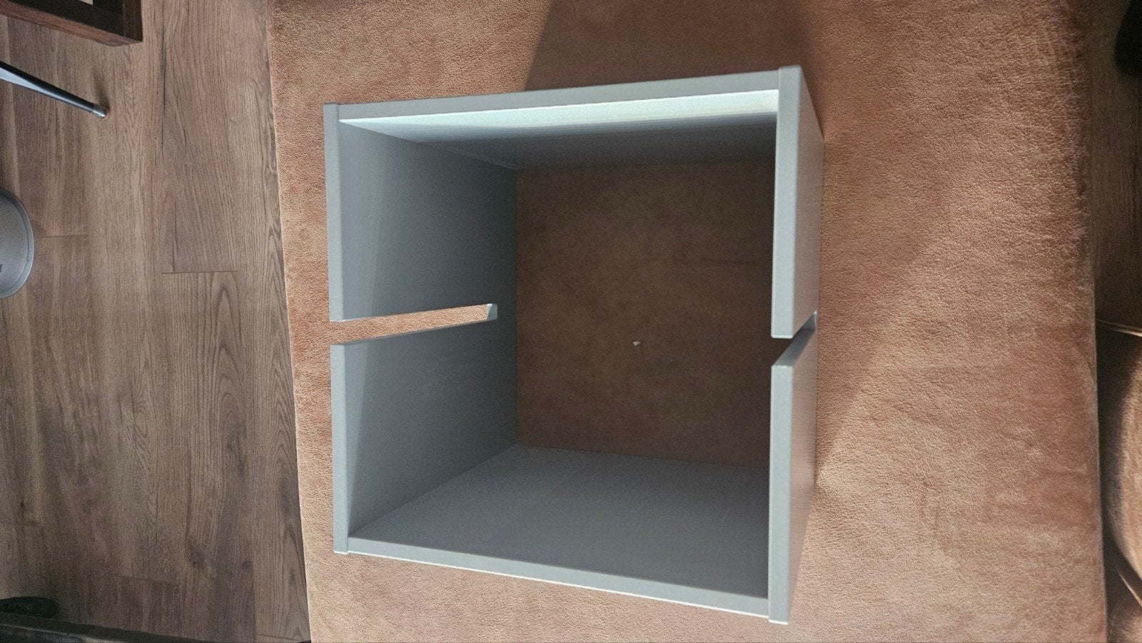 IKEA Kallax/Expedit Inzetstuk met 2 vakken - Grijs, Ophalen of Verzenden, Zo goed als nieuw