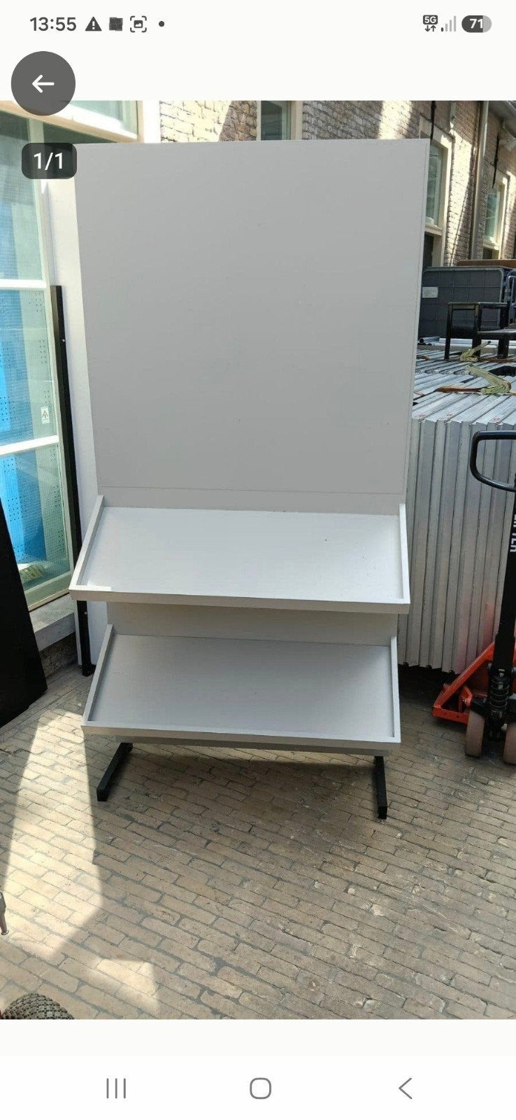 2x Folderrek / Displayrek - grijs, Ophalen